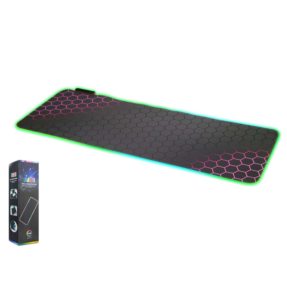 HADRON ZR1002 RGB Mouse Pad 300 x 800 mm Kırmızı Petek