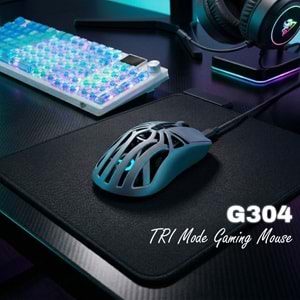 NODAR GOOD PRO G304G TRI Mode Gaming Hafif Mouse 10000 DPI - Gri
