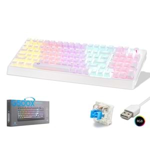 GOOD PRO G500XW Mekanik Gaming Klavye Blue Switch RGB 104 Tuş Beyaz