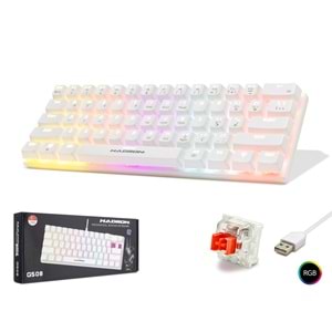 HADRON G508R Mekanik Gaming Mini Klavye Red Switch RGB 61 Tuş Beyaz