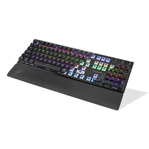 HADRON G605 Mekanik Gaming Klavye Blue Switch Bilek Destekli RGB 104 Tuş Siyah