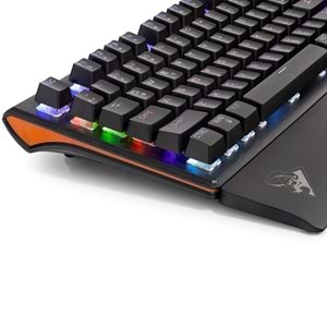 HADRON G605 Mekanik Gaming Klavye Blue Switch Bilek Destekli RGB 104 Tuş Siyah
