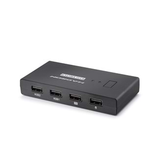 HADRON HDX1373 HDMI KVM Switch 2 USB Hub 2 Console Harici Butonlu KVM Kablo Setli 2 HDMI Port Siyah