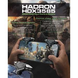 HADRON HDX3585 Mobil Oyun Kontrol Aparatı 2 Metal Butonlu Siyah