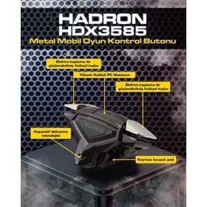 HADRON HDX3585 Mobil Oyun Kontrol Aparatı 2 Metal Butonlu Siyah