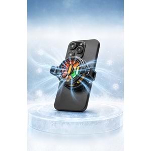 HADRON HDX4382 Manyetik Klipsli MagSafe Uyumlu Telefon Tablet Soğutucu Fan 15W RGB Siyah