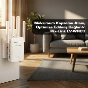 PIX-LINK LV-WR09 WiFi Repeater / Router / AP 300 Mbps - Beyaz