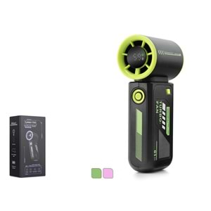 HADRON N115 Şarjlı Turbo Mini El Fanı 3600 mAh Dijital Göstergeli 5 Kademeli