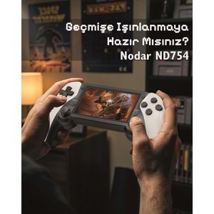 NODAR ND754 Retro El Oyun Konsolu 4.3 İnç Ekran 4GB RAM 128GB Depolama - Beyaz