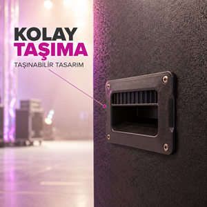 NDR NDR1526 Çift Karaoke Mikrofonlu Bluetooth Hoparlör FM Radyo 100W 2x15 İnç RGB Kumandalı Siyah