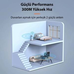 PIXLINK UAX04 USB WiFi Adaptörü AX1800 Dual Band 5 GHz WiFi 6 Siyah