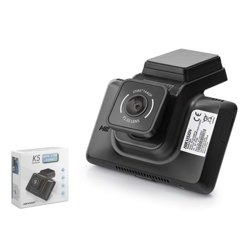 HIKVISION AE-DC4328-K5 Araç İçi Kamera 2K Çift Kameralı 3 İnç Wi-Fi Siyah