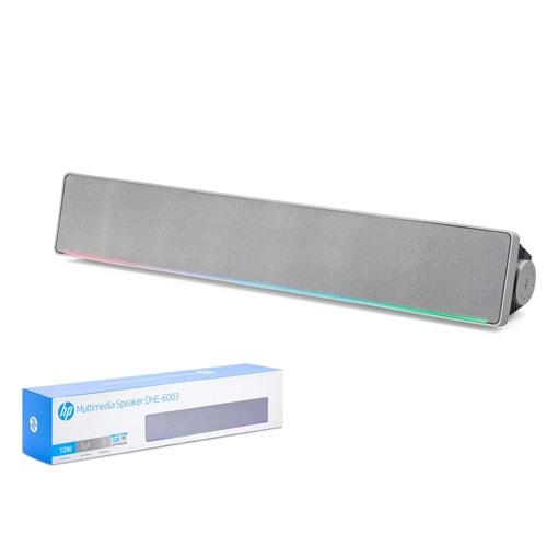 HP DHE6003 Bluetooth RGB Soundbar Hoparlör USB + 3.5mm 10W - Gri