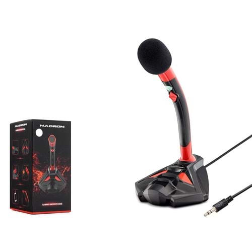 HADRON G101R Gaming Mikrofon 3.5 mm Siyah Kırmızı (Kutu Hasarlı)
