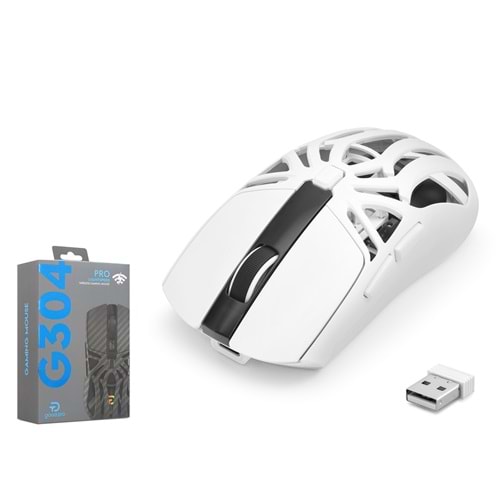 HADRON G304W Gaming Hafif Mouse TRI Mod 10000 DPI - Beyaz