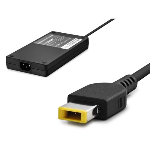 HADRON GXHH6 20V 11.5A 230W Laptop Adaptörü - USB Tip Sarı Kare Uç - Lenovo, IBM Uyumlu - Siyah