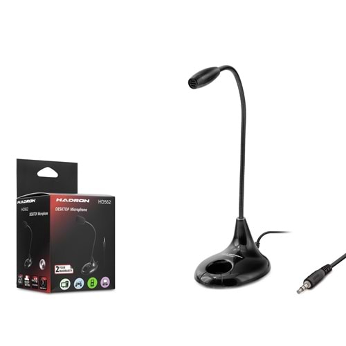 HADRON HD562R Masaüstü Mikrofon 3.5mm Siyah (Kutu Hasarlı)