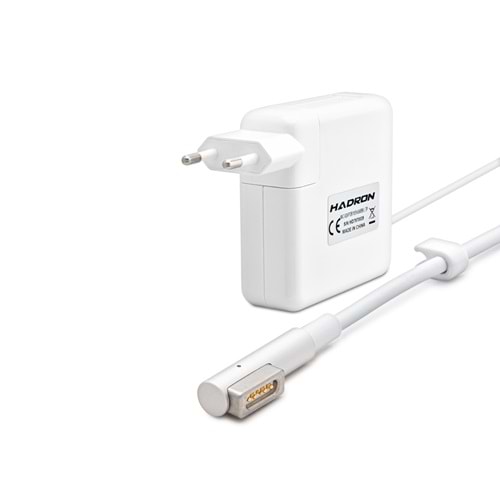HADRON HD797 18.5V 4.6A 85W Laptop Adaptörü - L Tip - Apple MacBook Uyumlu - Beyaz