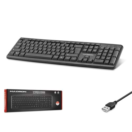 HADRON HD866R Kablolu Standart Klavye Q Siyah