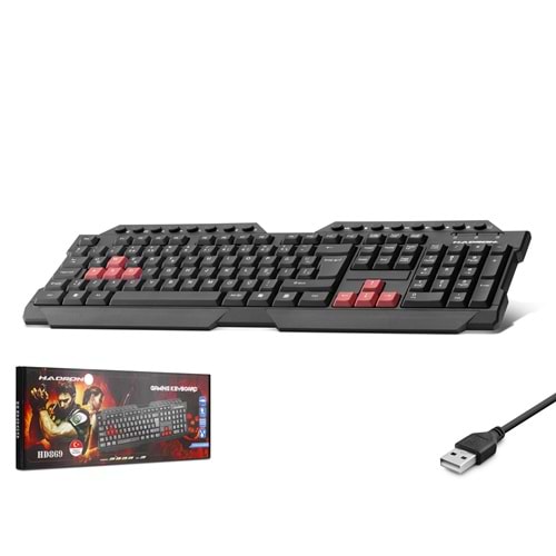 HADRON HD869R Kablolu Multimedia Klavye Q Siyah