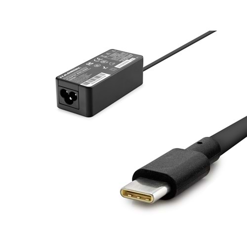 HADRON HD8859 20V 3A 60W Laptop Adaptörü - Type-C - Apple, Asus, Dell, HP, Lenovo Uyumlu - Siyah