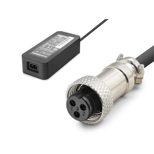 Hadron HD8888 Scooter Adaptörü 42V 2A 84W (3 Hole 9 mm Pin) - Siyah