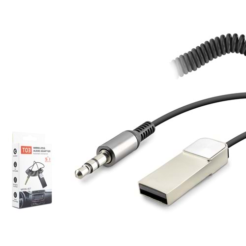 HADRON HD9005 AUX Bluetooth Ses Alıcı Adaptör Dahili Kablolu Handsfree - Siyah