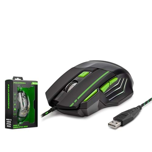 HADRON HDG30 Gaming Mouse 600/3600 DPI LED - Siyah
