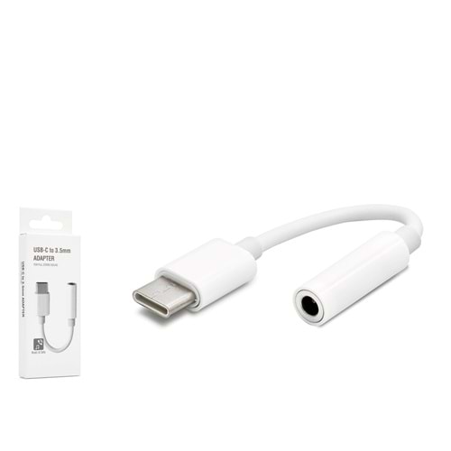 HADRON HDX1002 Type-C to 3.5 mm Dişi Ses Dönüştürücü Xiaomi Uyumlu - Beyaz