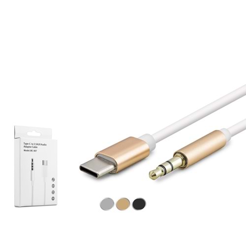 HADRON HDX1007 Type-C to 3.5 mm Ses Kablosu - Beyaz