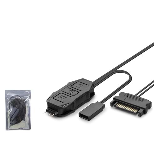 HADRON HDX1082 SATA Mini Fan ARGB Kontrolcüsü - Siyah