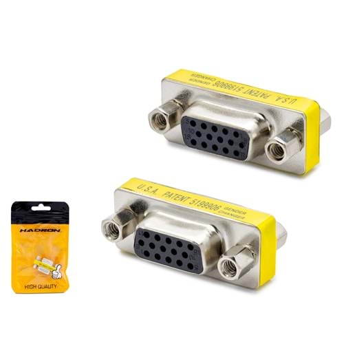 HADRON HDX1259 VGA Dişi Gender Changer Adaptör - Gümüş