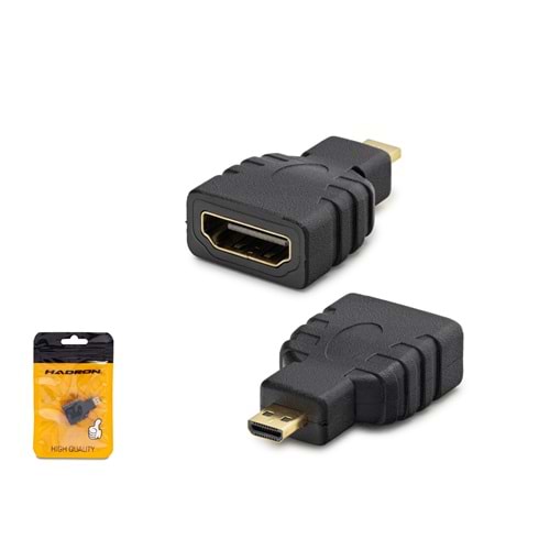 HADRON HDX1267 Micro HDMI to HDMI Dişi Adaptör - Siyah