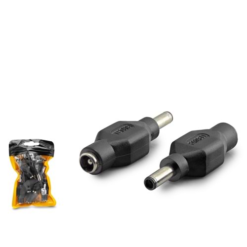 HADRON HDX1339 DC Jack Dönüştürücü 4.5 x 3.0 mm Soket 10 Pin Fiş 10 Lu Paket - Siyah
