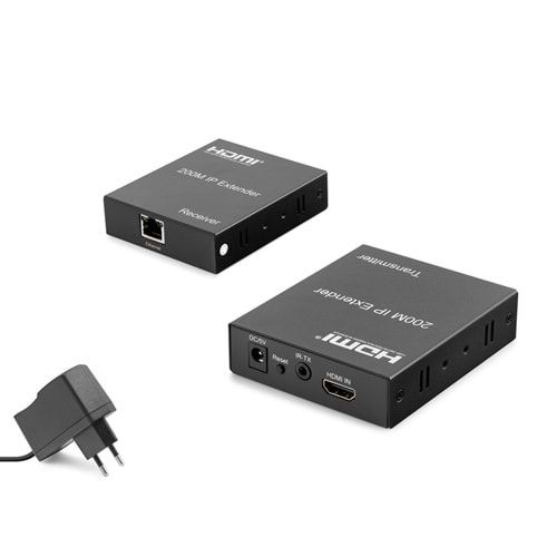 HADRON HDX1349 HDMI IP Extender 200 m - Siyah