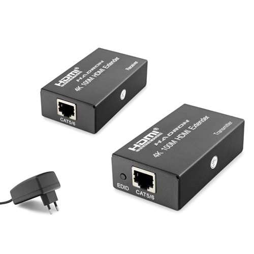 HADRON HDX1367 HDMI Extender 4K 100 m - Siyah