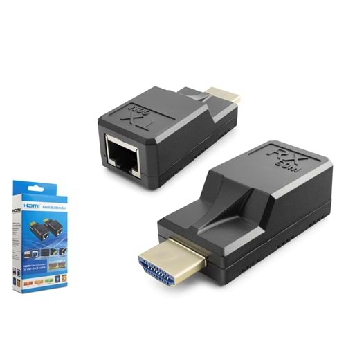 HADRON HDX1375 HDMI Mini Extender 60 m - Siyah