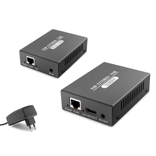 HADRON HDX1377 HDMI KVM Extender 150 m - Siyah
