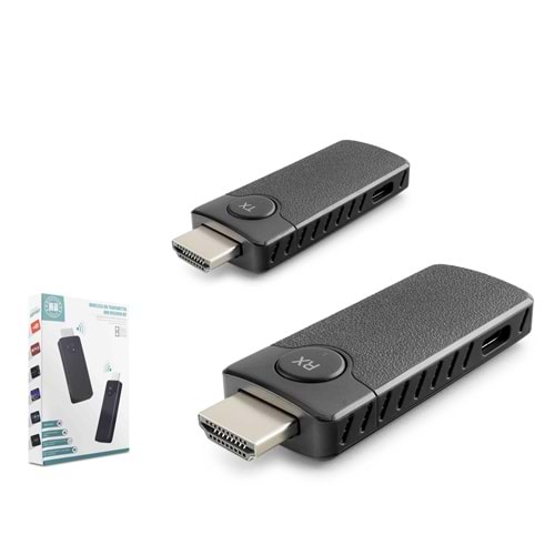 HADRON HDX1387 HDMI Kablosuz Görüntü ve Ses Aktarım Seti 1080p 50 m - Siyah
