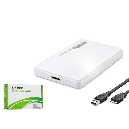 HADRON HDX1752 2.5 SATA HDD/SSD Harici Disk Kutusu USB 3.0 Micro-B - Beyaz