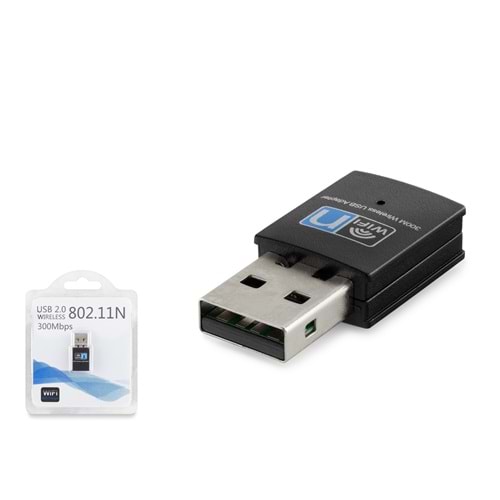HADRON HDX2255 USB WiFi Adaptör 300 Mbps - Siyah
