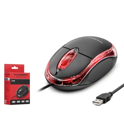 HADRON HDX3251 USB Optik Mouse 800 DPI 3 Tuş LEDli Siyah