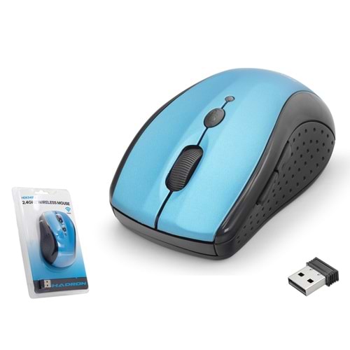 HADRON HDX3405B Kablosuz Mouse 800/1600 DPI - Mavi Siyah