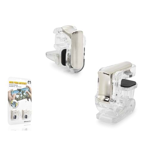 HADRON HDX3583 Alaşım Butonlu Mobil Oyun Kontrol Butonu L1 R1 - Şeffaf