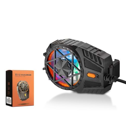 HADRON HDX4366 Telefon Soğutucu Fan Klipsli USB RGB - Siyah