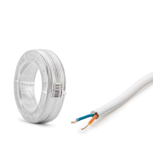 HADRON HDX5031 Yassı (Flat) Telefon Hat Kablosu 100 m - Beyaz