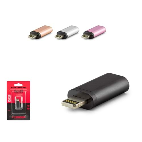 HADRON HDX5052 Lightning to Type-C Dişi Dönüştürücü - Siyah