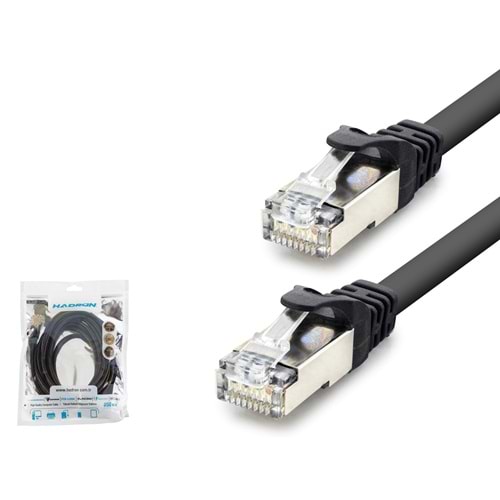 HADRON HDX5092 Cat7 Ethernet Patch Kablosu 10 Gbps 600 MHz 3 m - Siyah