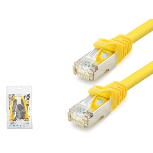 HADRON HDX5103 Cat7 Ethernet Patch Kablosu 10 Gbps 600 MHz 1 m - Sarı