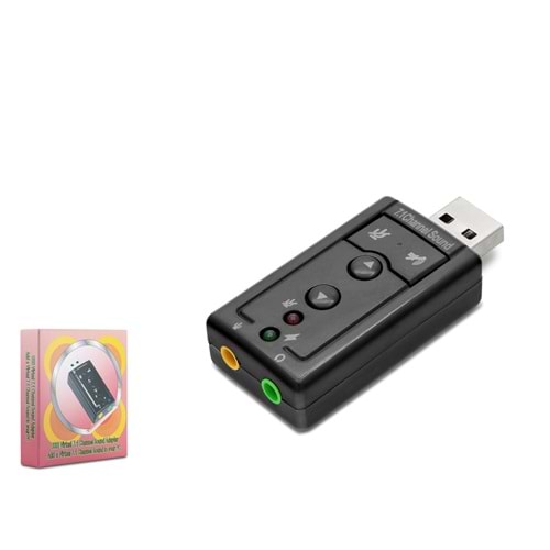 HADRON HDX5255 USB Harici Ses Kartı 7.1 - Siyah